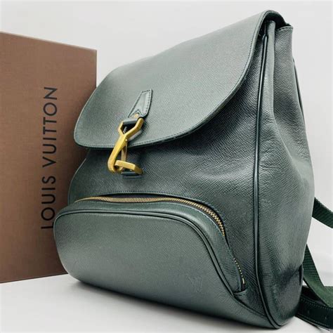 【目立った傷や汚れなし】1円【美品】louis Vuitton ルイヴィトン カシアー タイガ リュック バックパック レザー グリーン系