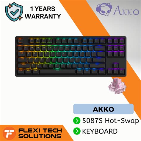 Akko S Shine Through Fully Assembled Hot Swap Keyboard Akko Jelly Pink Flexi Tech