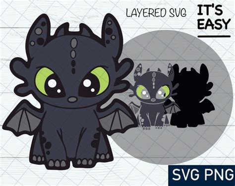 Toothless Svg Cricut Silhouette Cut File Clipart Print How Etsy