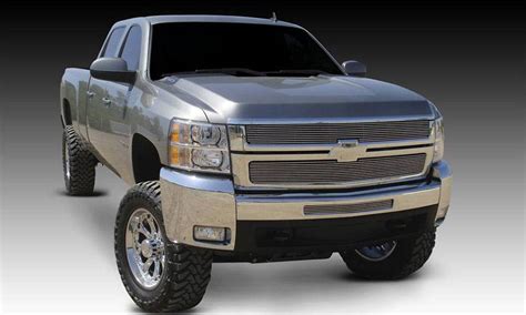 2007 2010 Silverado Hd Billet Grille Polished 2 Pc Overlay Part