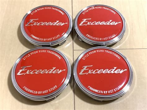 HOT STUFF ホットスタッフ Exceeder エクシーダー 穴用 ハイエース キャラバン センターキャップ 在庫処分大特価品 個セット 赤 レッド 社外品 売買されたオークション