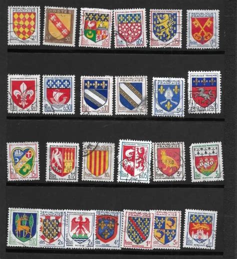 TIMBRES FRANCE LOT armoiries blasons oblitérées EUR 1 00 PicClick FR