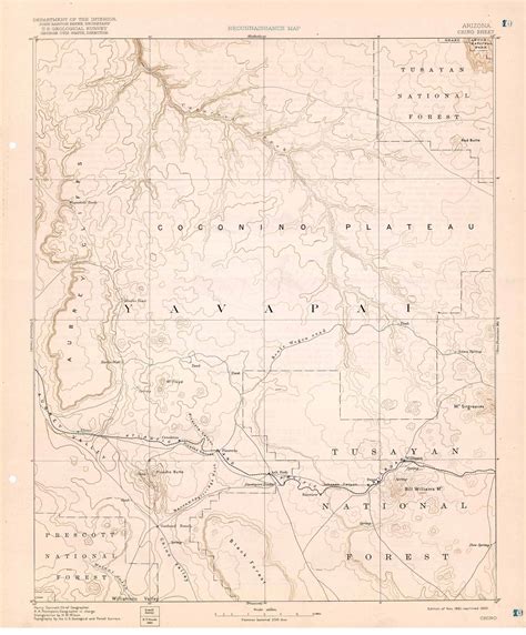 Collection C 007 Usgs Topographic Map Of Chino Az At The Center Of