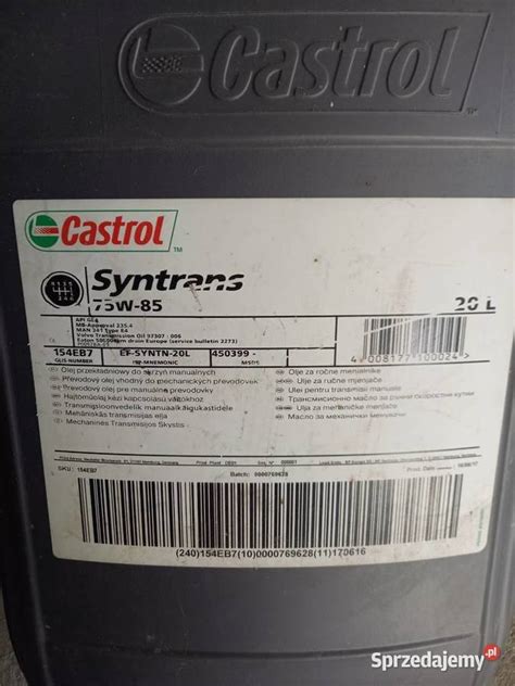 Castrol syntrans 75w85 20l Gilowice - Sprzedajemy.pl