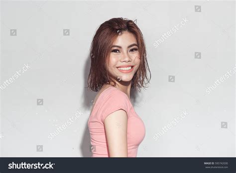 Sexy Asian Attractive Brunette Woman Posing 스톡 사진 595742030 Shutterstock