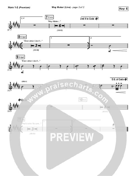 Way Maker Choral Anthem Satb French Horn Sheet Music Pdf Leeland