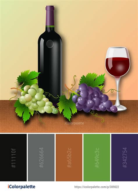 6 Wine Bottle Color Palette ideas in 2024 | iColorpalette