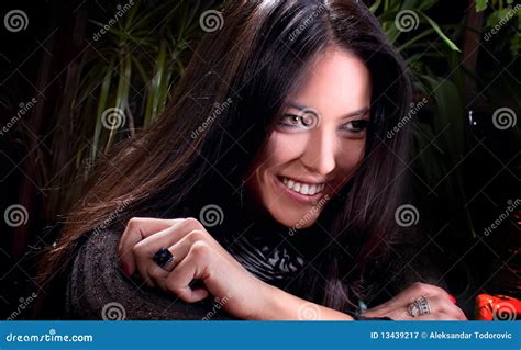 Sonrisa Hermosa Del Brunette Joven Imagen De Archivo Imagen De Atractivo Elegante 13439217