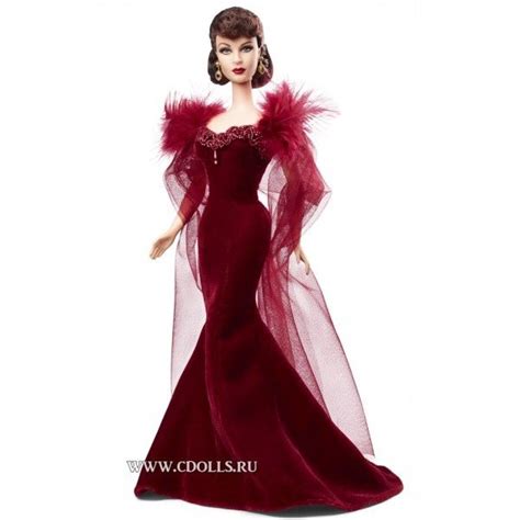 Кукла Барби Скарлетт О’Хара в красном платье | Vestiti per barbie ...