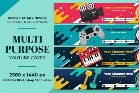 35 Best Youtube Cover Art And Banner Templates Free And Pro