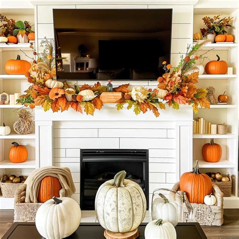 mantle fall decorating ideas  bring harvest charm home