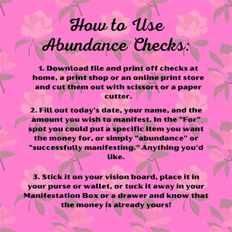 Universe Check Abundance Checks Money Manifestation Checks Etsy