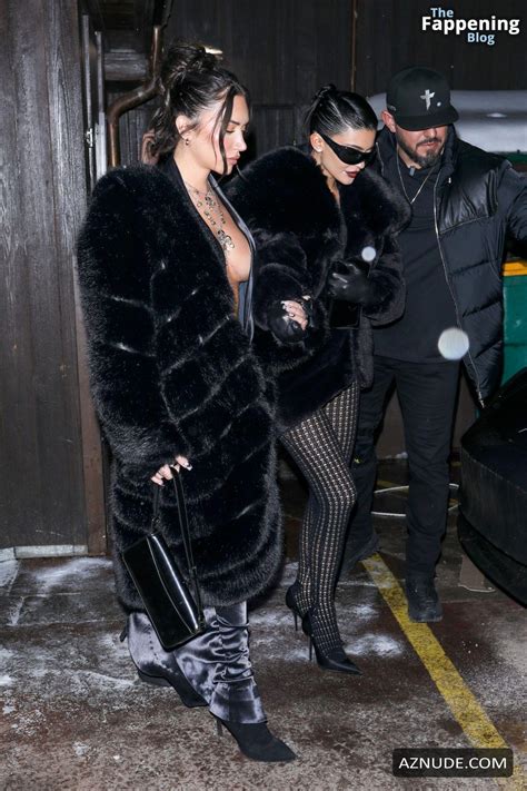 Anastasia Karanikolaou Sexy Seen With Kylie Jenner Flashing Her Hot Breasts In Aspen Aznude