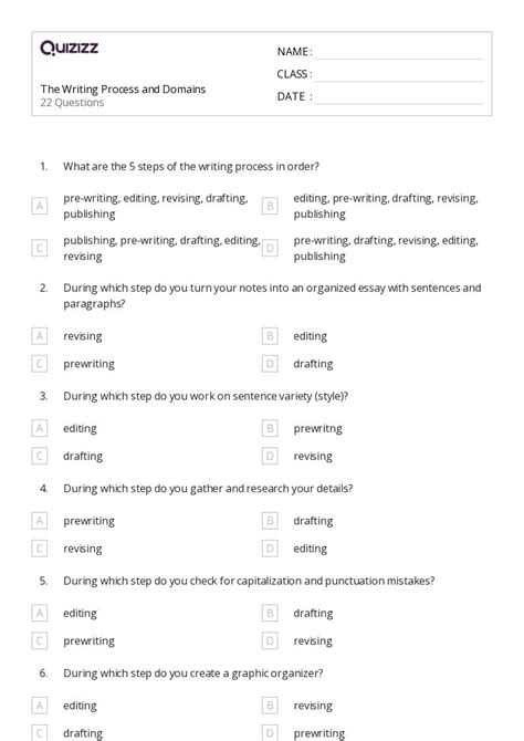 50 Revising Writing Worksheets For 8th Grade On Quizizz Free And Printable