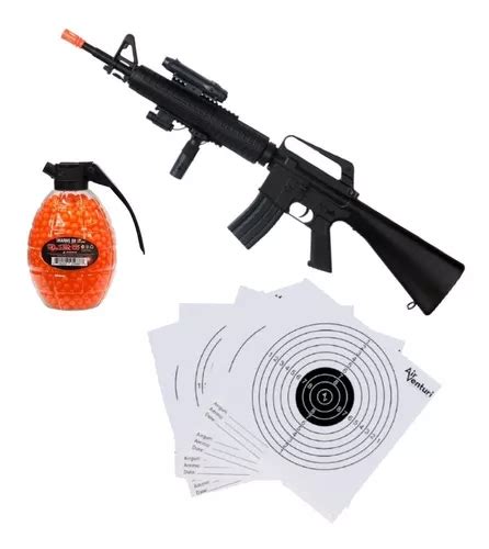 Marcadora Airsoft Bbs Spring M16 A3 Mira Gotcha Xtreme