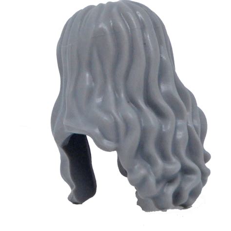 LEGO Medium Stone Gray Wavy Long Hair With Parting 33461 95225