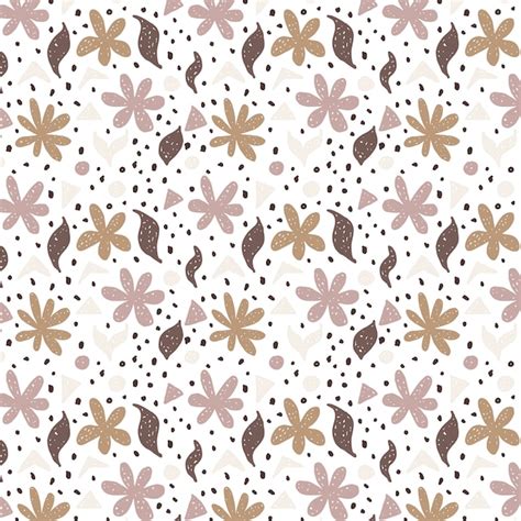 Premium Vector Nude Floral Pattern