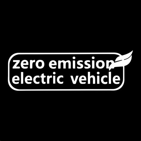 Zero Emissions Electric Vehicle Sticker Car Window Door Motocycle Truck