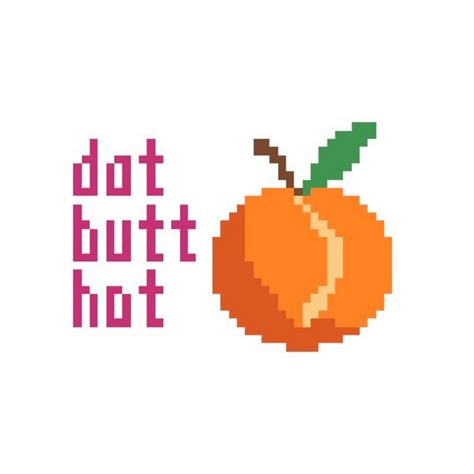 Dat Butt Hot Peach Emoji Cross Stitch Pattern Funny Instant Etsy