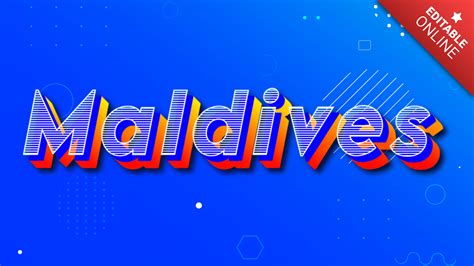 Maldives Text Effect Generator
