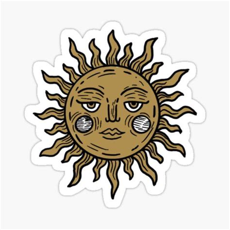 Witchy Sun Sticker For Sale By Lazymaystudios Witchy Cartoon Sun