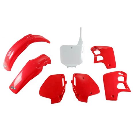 Kit Plastique Ufo Honda Cr R Rouge Blanc Couleur Origine