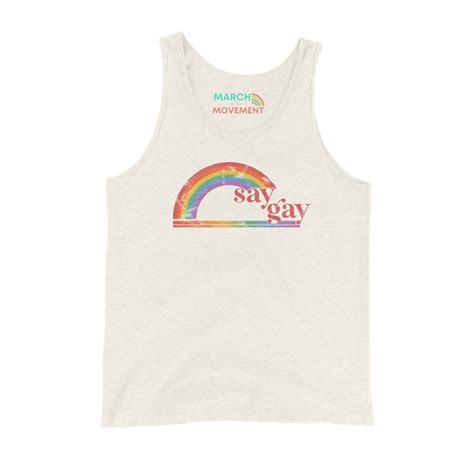 Say Gay Tank Top Pride Tank Top LGBTQ Pride Shirts Men Etsy