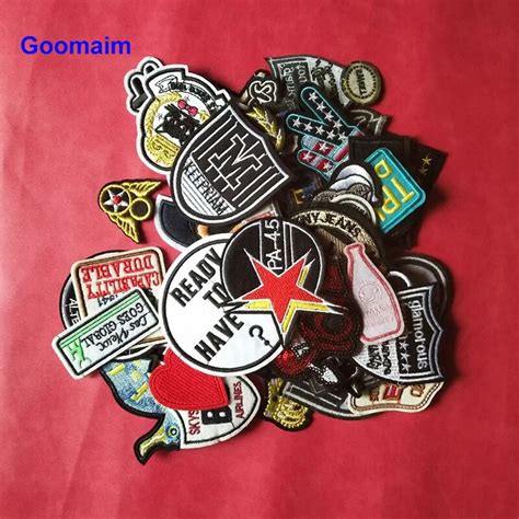 100pcs Random Styles Iron On Patches For Clothing Embroidery Patches