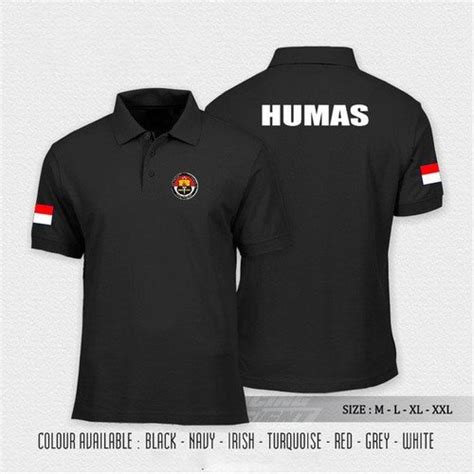 Jual Kaos Polo Tshirt Baju Kerah Distro Humas Polisi Indonesia Polos