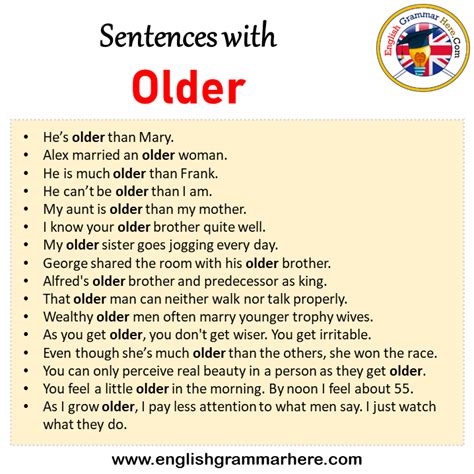 sentences  older older   sentence  english sentences