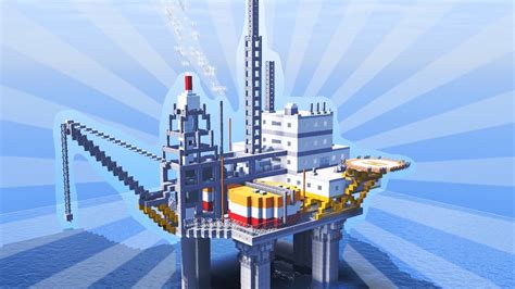 How To Build an Oil Platform in Minecraft (CREATIVE BUILDING) [Oil rig