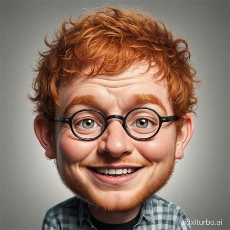 Caricature Of Ed Sheeran Sdxl Free Online