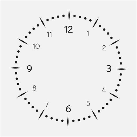 Premium Vector Clock Face On A White Background 12 Hours Watch Dial With Round Scale Vector