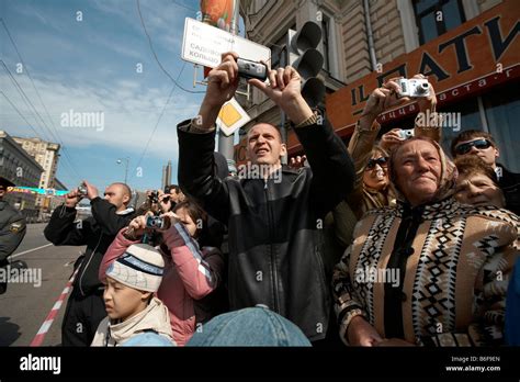 Crowds At Victory Day Celebration Stock Photo Alamy