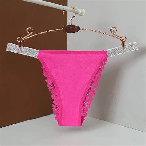 Women S Breathable One Line Bikini Bottom Thongs Women S Hollow Lace Low Waist Briefs Women