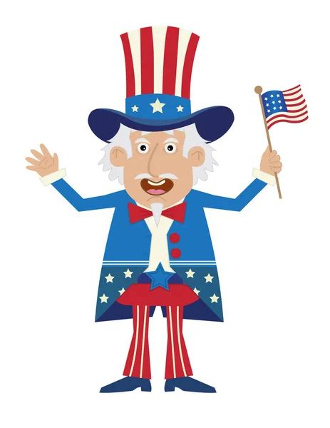 Cute Female Uncle Sam Character Business Cartoon Characters Stock