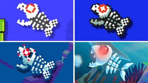 Evolution Of Fish Bone In Super Mario Games Youtube