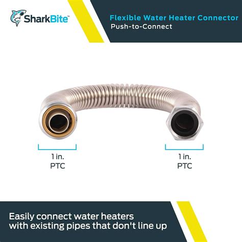 Sharkbite 1 In Push To Connect X 1 In Fip X 24 In Corrugated Stainless Steel Water Softener