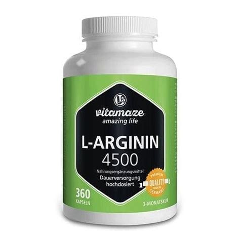 L Arginine Erectile Dysfunction High Dosage 4 500 Mg Capsules Uk