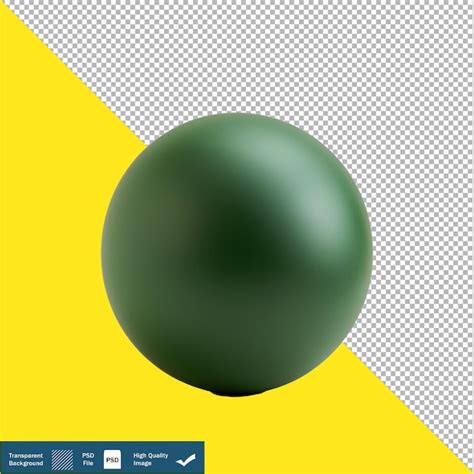 premium psd green matte plastic ball photo  white background