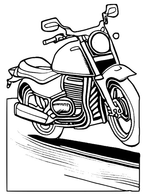 Motorcycle Coloring Page · Creative Fabrica