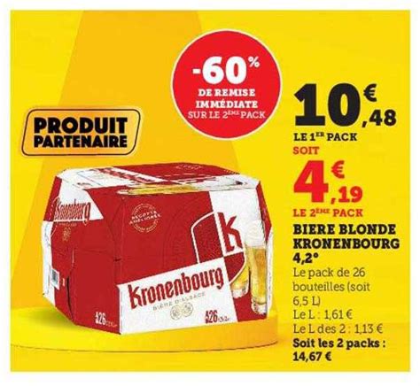 Promo Bi Re Blonde Kronenbourg Chez Hyper U Icatalogue Fr