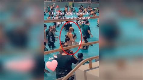 Viral Mujer causa indignación por vestir diminuto bikini en piscina familiar VIDEO