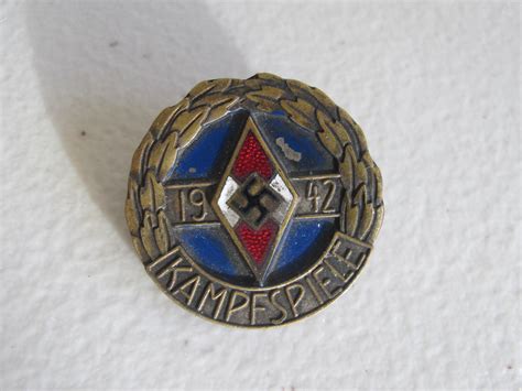 Third Reich HJ National Champions Badge Of Honour Item 100713