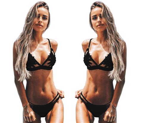 Str J K Pielowy Kostium Bikini Boho Paski Kwiaty M Oficjalne Archiwum Allegro