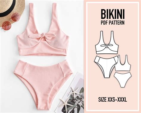 Bikini Pattern PDF Sewing Pattern Swimsuit One Piece Bikini Sewing Pattern Swimsuit Pattern