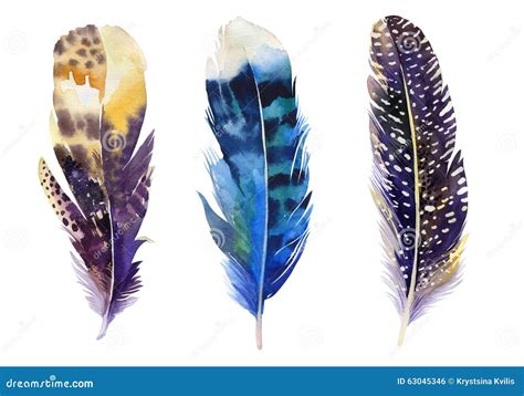 Watercolor Feather Seamless Pattern Cartoon Vector Cartoondealer