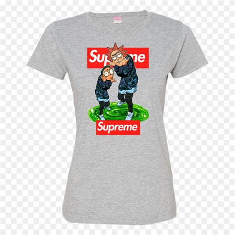 Rick And Morty Bape Supreme - Supreme Shirt PNG - FlyClipart