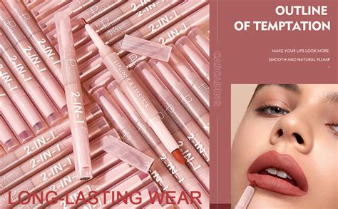 Amazon In Lip Liner Pencil Matte Nude Lipstick Set Double Ended Matte Nude Lipstick