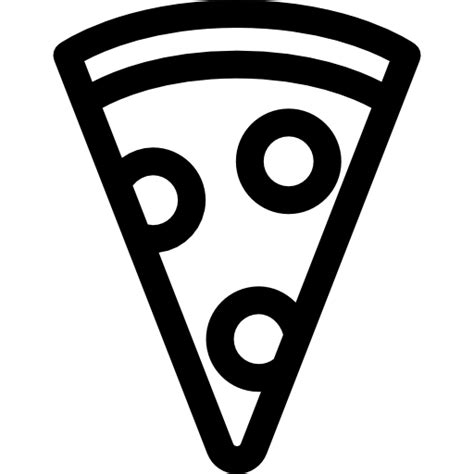 Pizza Slice Basic Rounded Lineal Icon